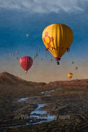 Floating above Rio Grande by Dennis Chamberlain
